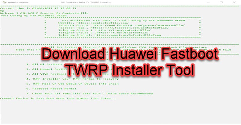 Huawei Fastboot TWRP Installer Tool